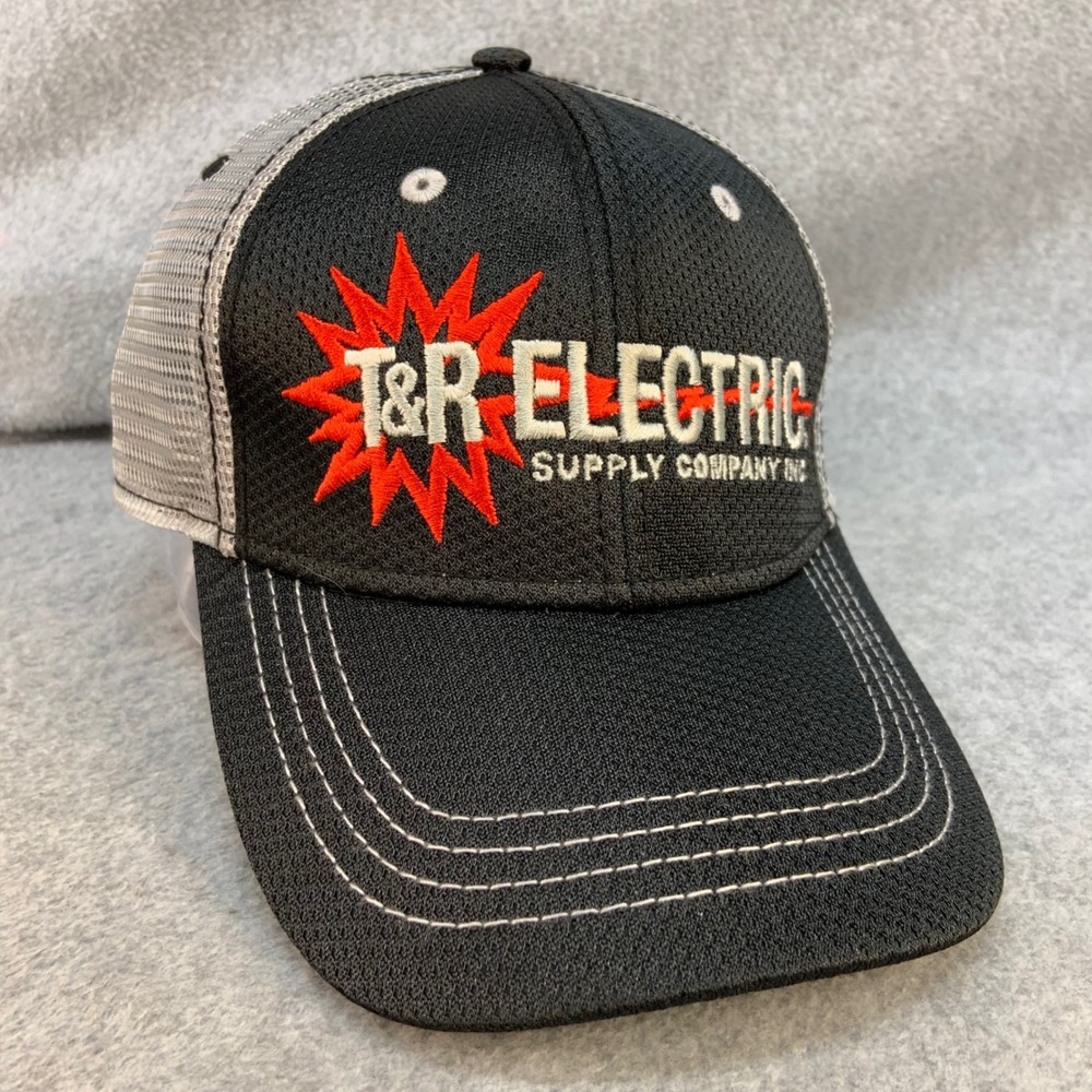 T&R Electric Supply Co Men Black Design Dynamix Trucker Hat Mesh Back OSFM